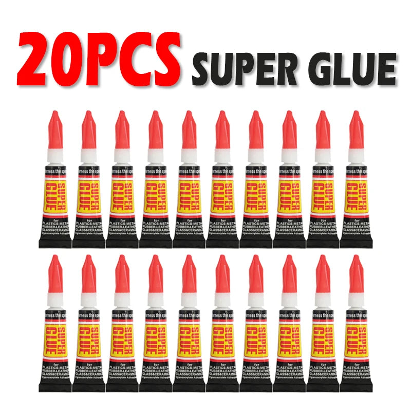 20pcs Liquid Super Glue Wood Rubber Metal Glass Cyanoacrylate Adhesive Stationery Store Nail Gel 502  Super Glue