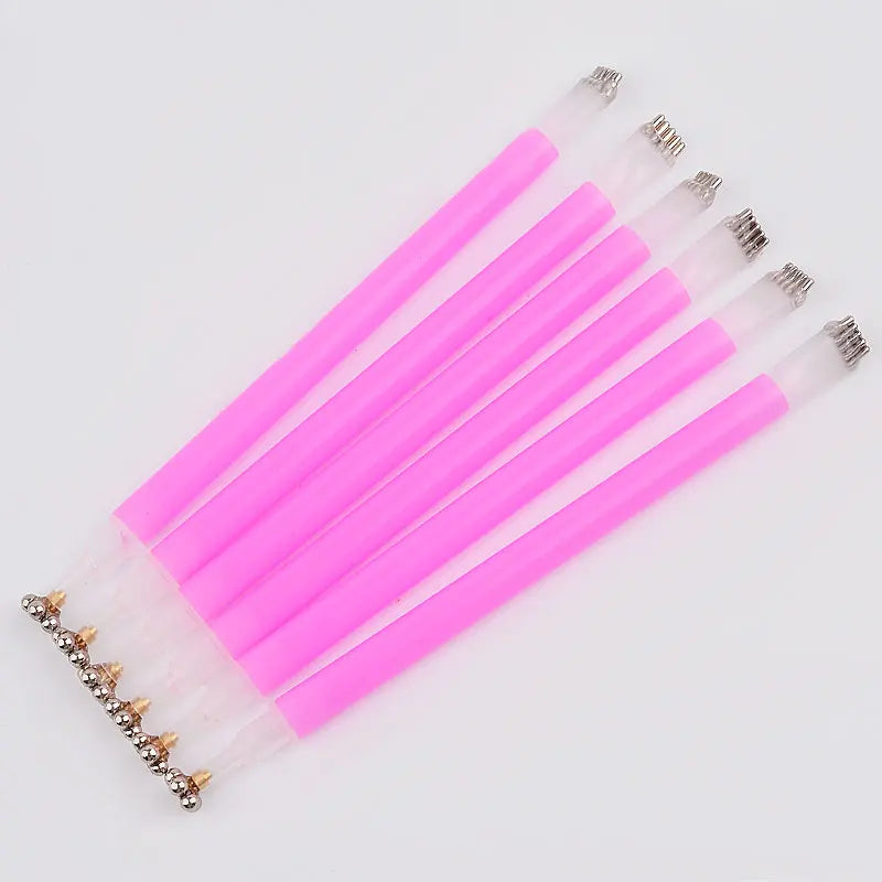 Nail Art Magnet Stick Double Headed for Cat Eye Gel Nail Polish, 3D Line Strip Flowers Effect