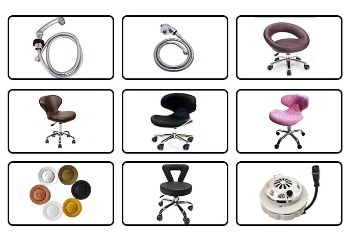 No Plumbing Modern Luxury Nail Salon Beauty Throne Shop Lay Down Electric Foot Spa Massage Pedicure Chair