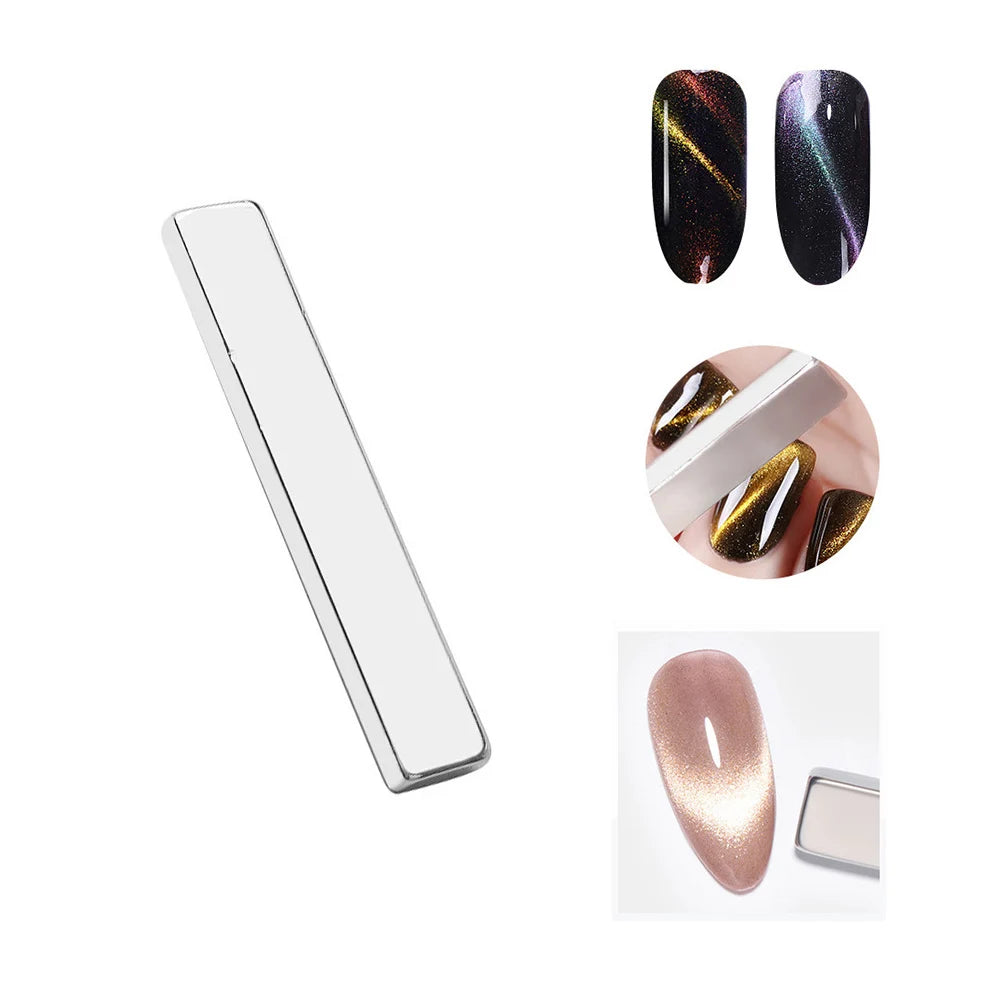 Nail Thickening Cat Eye Gel Magnet Silvery Rectangle Magnetic Pen Use For UV Gel Nails Polish Strong Magnet DIY Nail Art Tools