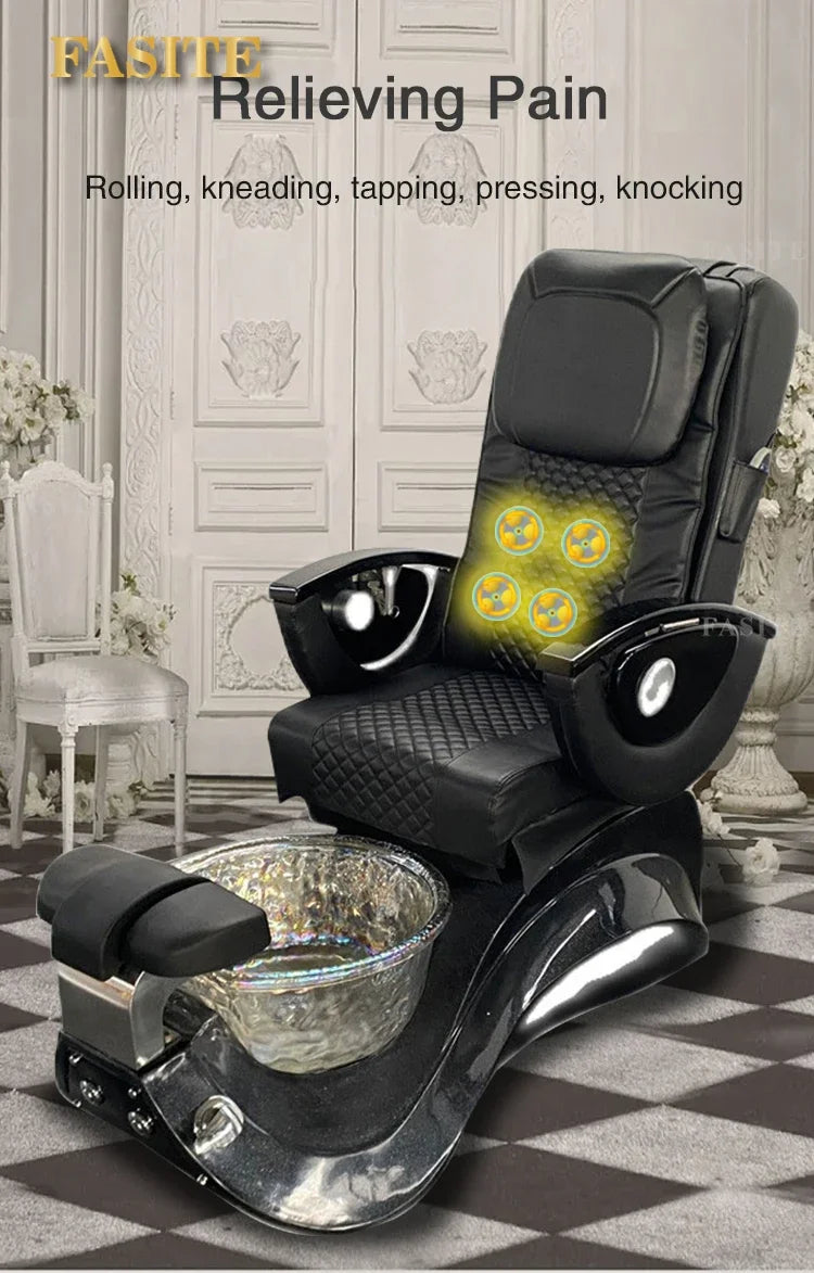 Corona Factory Direct Sale Luxury Nail Salon Equipment Pedicure Manicure Chair Foot Spa Massage Chairs for Sale US Warehouse