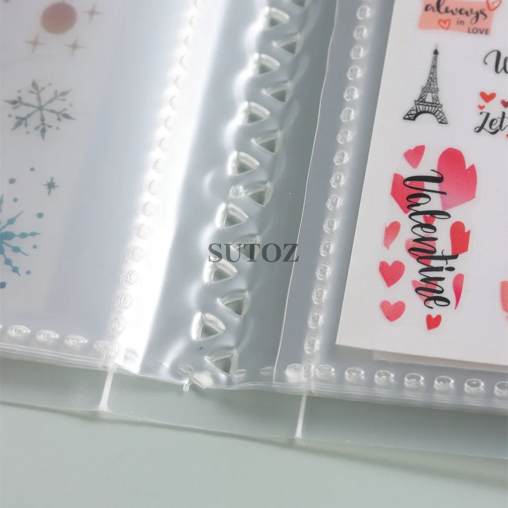 40Slots Nail Sticker Organizer Acrylic Design Sticker Album Storage Book Nail Slider Showing Photo Manicure Display Stand NT2023