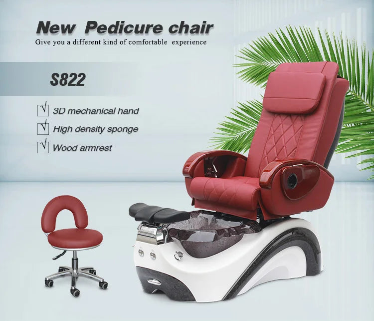 Beauty Nail Salon Furniture Set Pipeless Whirlpool Foot Spa Massage Pedicure Chair