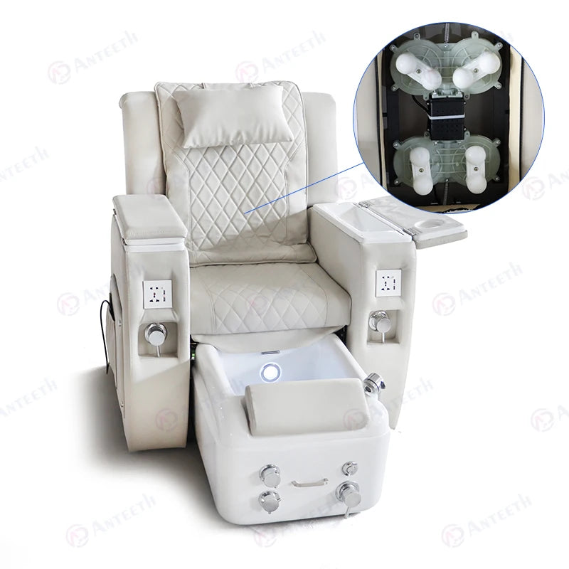 Anteeth Massage Pedicure Chairs Luxury Manicure Chair Backrest Adjustment Nail Salon Furniture