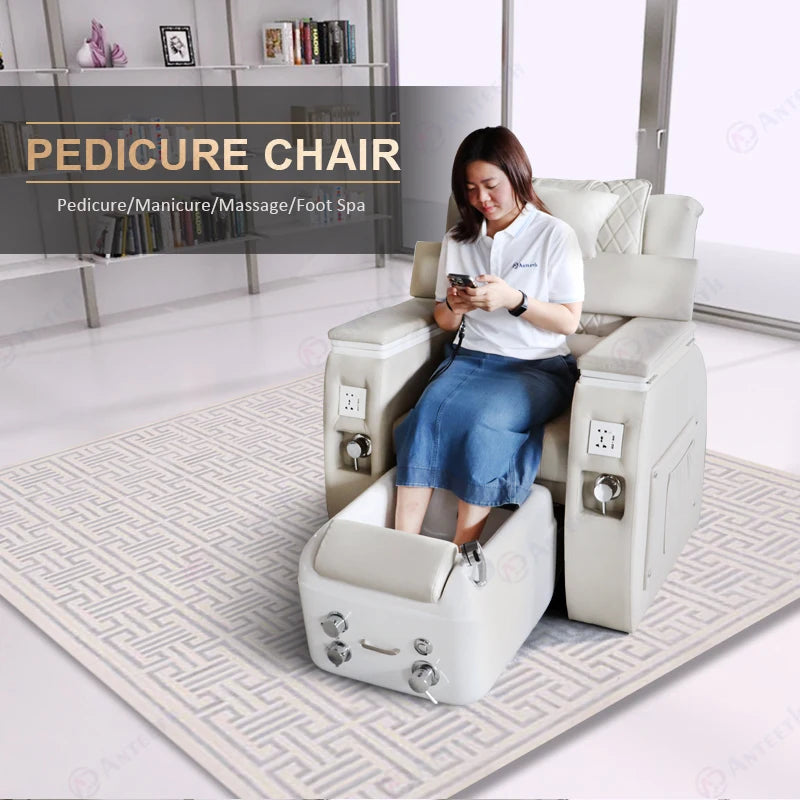 Anteeth Massage Pedicure Chairs Luxury Manicure Chair Backrest Adjustment Nail Salon Furniture