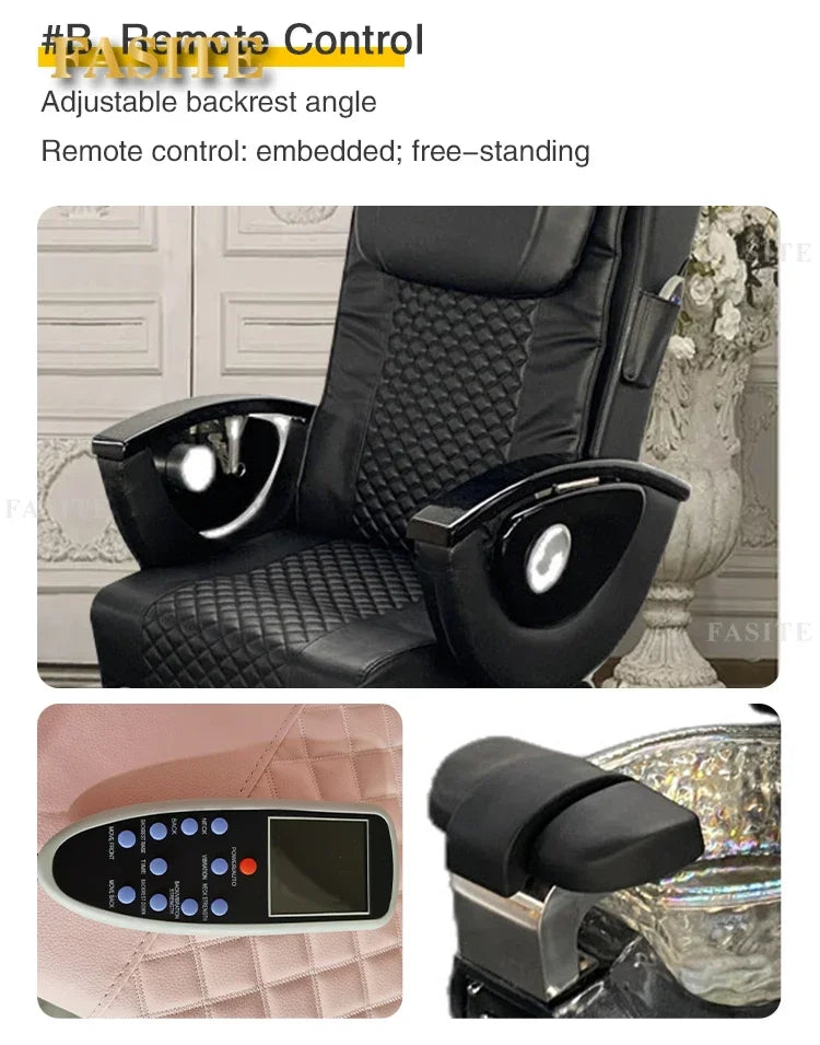 Corona Factory Direct Sale Luxury Nail Salon Equipment Pedicure Manicure Chair Foot Spa Massage Chairs for Sale US Warehouse