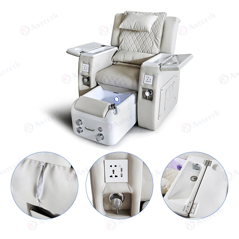 Anteeth Massage Pedicure Chairs Luxury Manicure Chair Backrest Adjustment Nail Salon Furniture