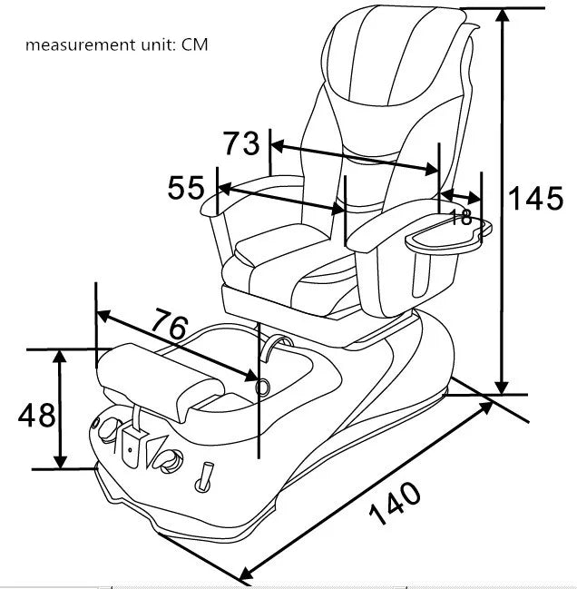 Foshan Factory New Arrival Luxury Nail Salon Foot Spa Pedicure Chair For Sale