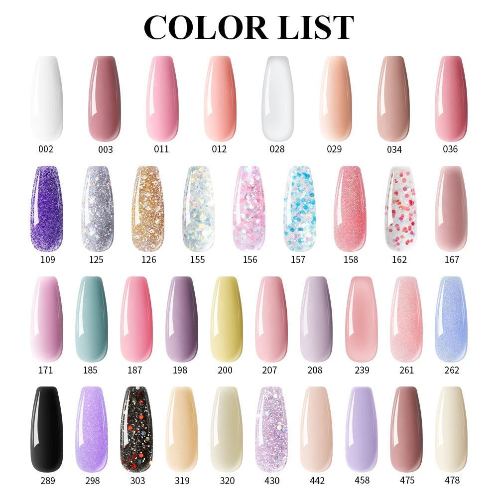 Full Maicure Set 20 Colors Gel Nail Polish with 36W Nail Lamp Quick Extension Gel Set Poly Nail Gel Complete Nail Art Tools Set