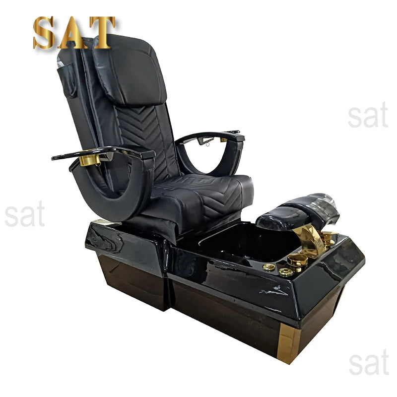 Black SPA Pedicure Massage Chair SPA Pedicure Bowl Throne Spa Chair